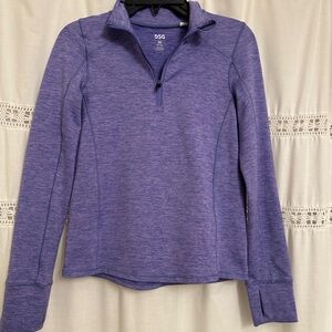 DSG Kids Heathered Purple Quarter-Zip Sweatshirt Size 10 Girls